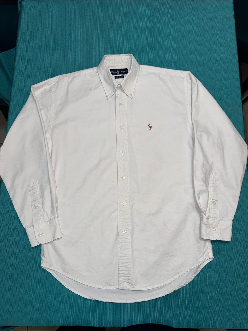 Ralph Lauren Blake Men’s Shirt White 100% Cotton Long Sleeve Button Down, S
